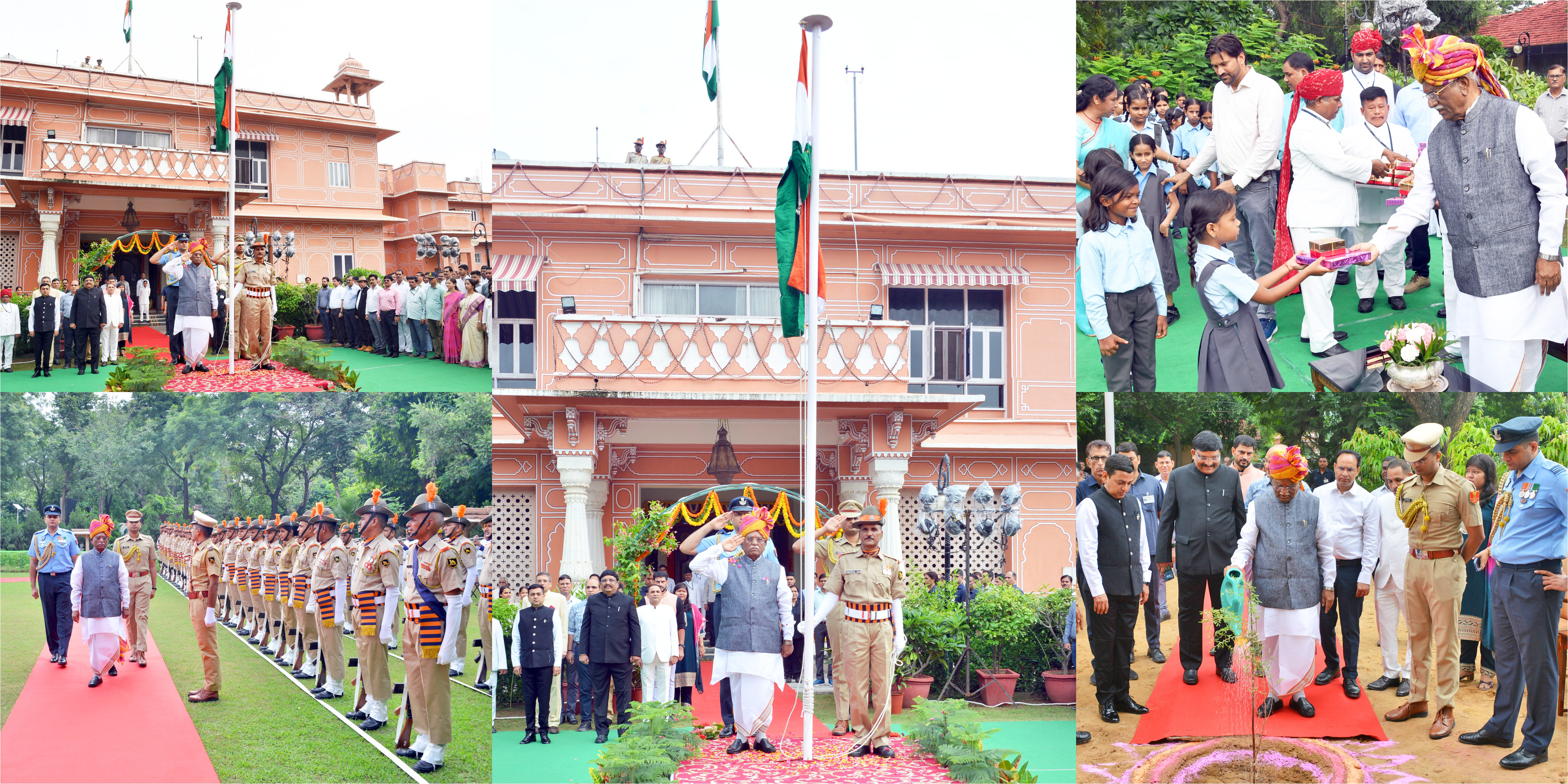 The Governor hoisted the flag at Raj Bhavan on the occasion of 79 Independence Day
