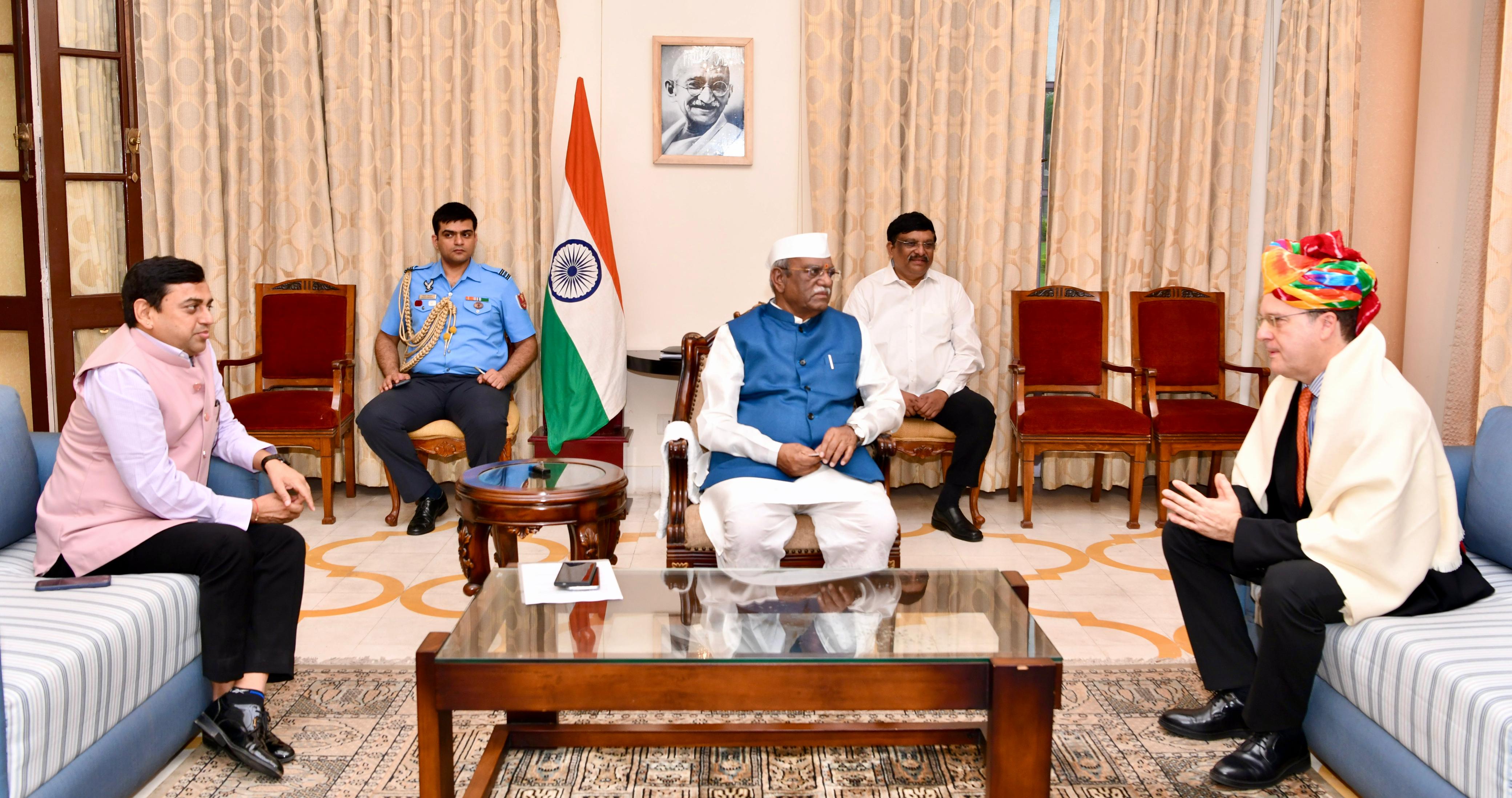 Kenneth Felix Hackinsky da Nóbrega, the Ambassador of Brazil to India met with Governor Shri Haribhau Bagade at Raj Bhawan Jaipur