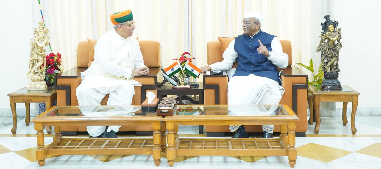 Hon'ble Governor with Union Minister Shri Arjun Ram Meghwal at New Delhi
